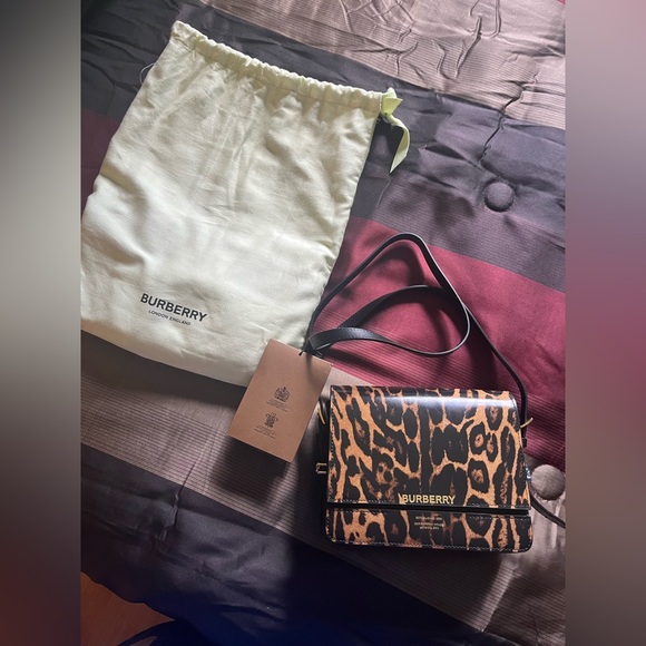 Brand new Burberry Cheetah Print Grace bag - Picture 1 of 5